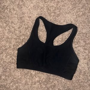 Black sports bra, size small